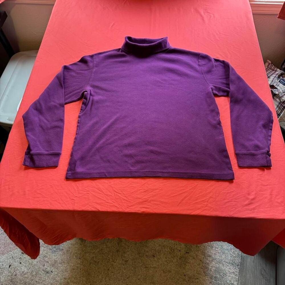 Vintage Basic Editions Purple Turtleneck Shirt- Size L